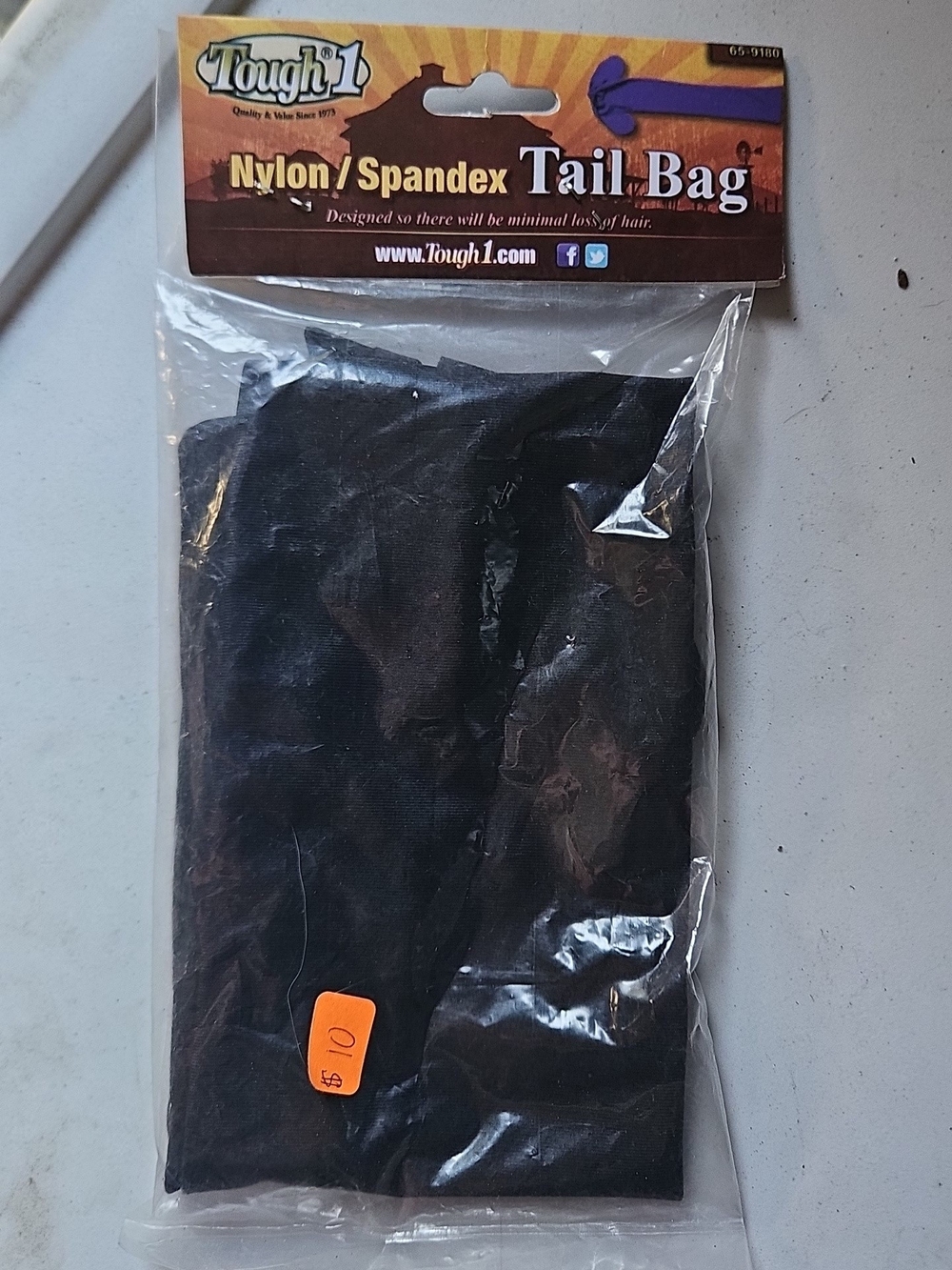 Horse Nylon/Spandex Tail Bag - Black